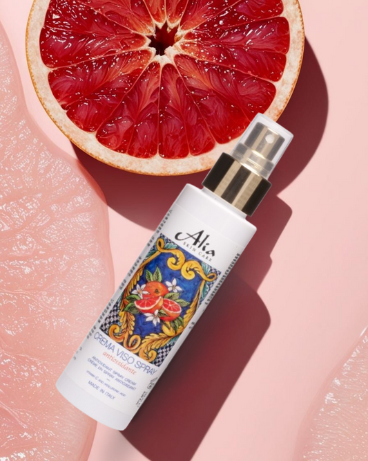 Crema viso Spray Antiossidante alla Vit.C e acido ialuronico