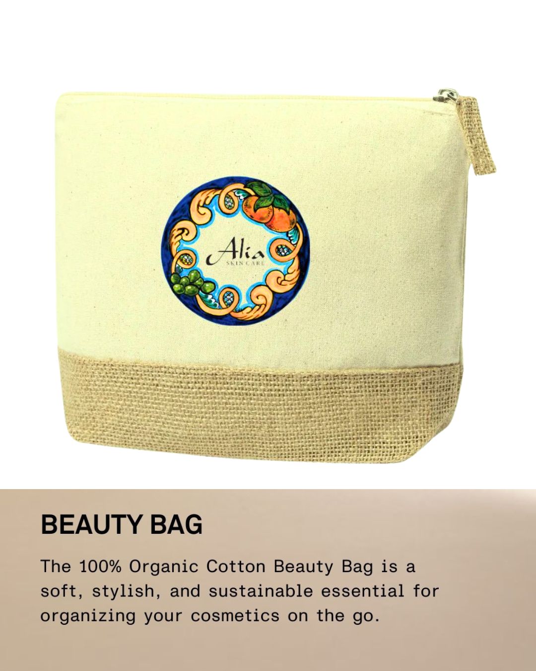 BEAUTY BAG 100% COTONE & JUTA
