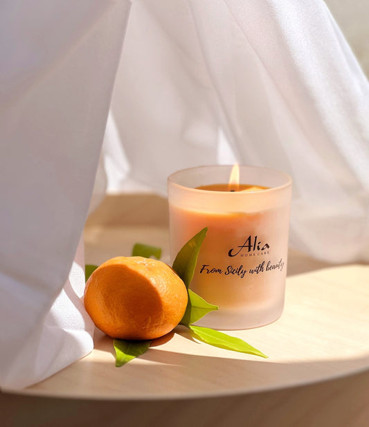 CANDELA NATURALE MANDARINO&VANILLA ALIA HOME CARE 175GR-Alia Bio Store