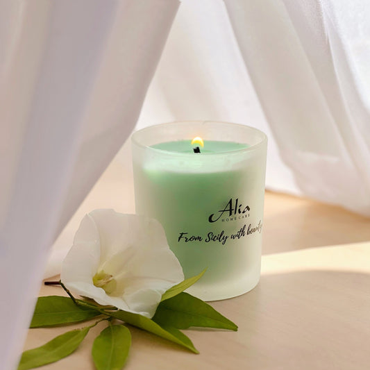 CANDELA NATURALE AL GELSOMINO NOTTURNO ALIA HOME CARE 175GR-Alia Bio Store