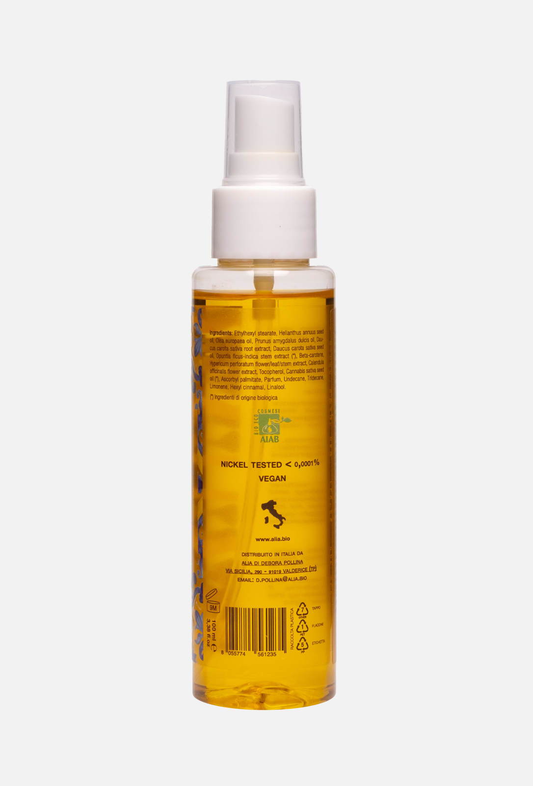 OLIO SOLARE SPRAY viso corpo capelli ALIA SKIN CARE