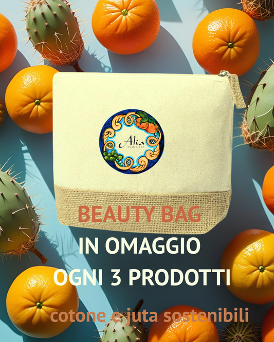 BEAUTY BAG 100% COTONE & JUTA